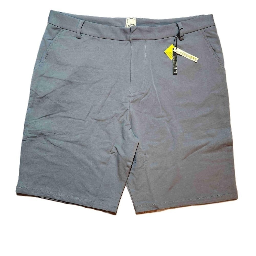 Swet Tailor Mens Gray Chino Shorts Size 30